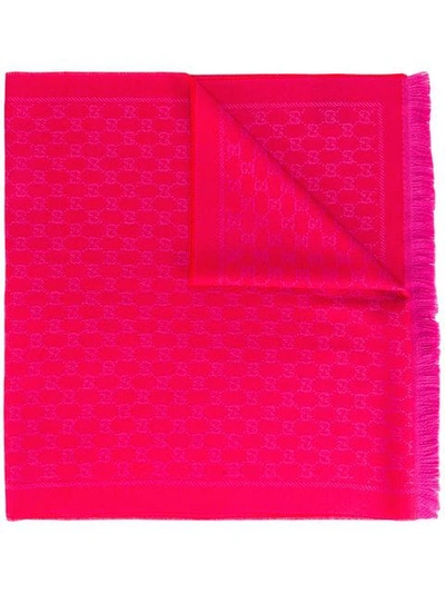 Gucci Gg Jacquard Shawl In Pink