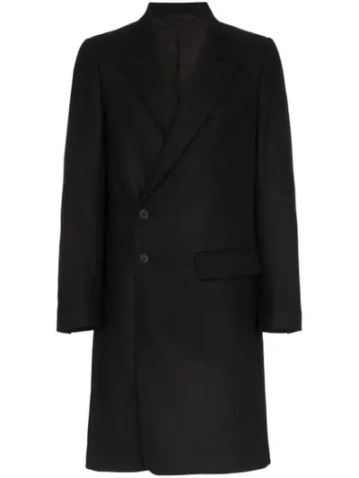 Ann Demeulemeester Peaked-lapel Single-breasted Coat In Black