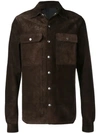 Rick Owens Chest Pocket Jacket In Brown