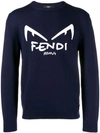 Fendi Bag Bugs Jumper In Blue