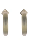 Alexis Bittar Small Thin Hoop Earrings In Light Sage