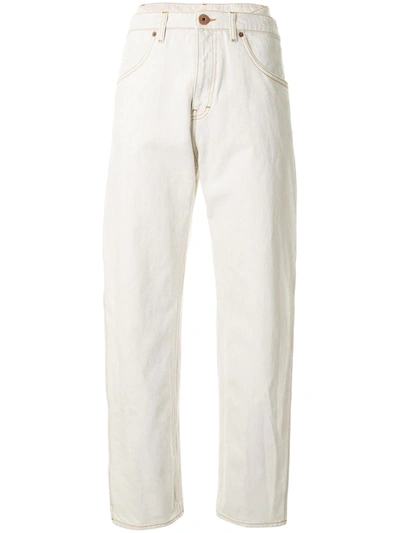 Maison Margiela Mid-rise Straight-leg Jeans In White