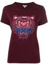 Kenzo Tiger Graphic Logo T-shirt In Bordeaux