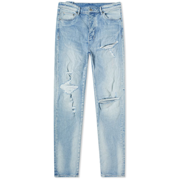 Ksubi Chitch Light Blue Distressed Slim-leg Jeans | ModeSens