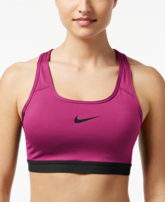 Nike Pro Classic Padded Mid-impact Dri-fit Sports Bra In Vivid Pink |  ModeSens