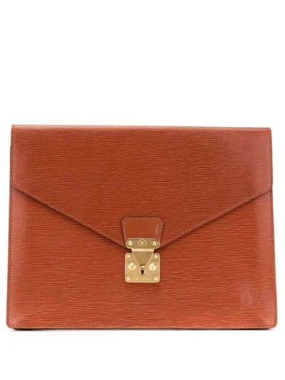 Louis Vuitton Envelope-style Clutch In Brown