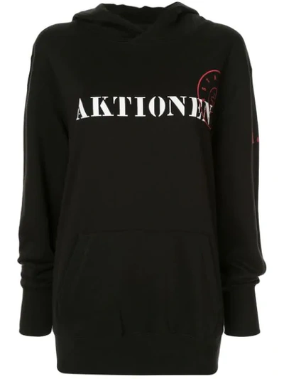 A.f.vandevorst Printed Hoodie In Black