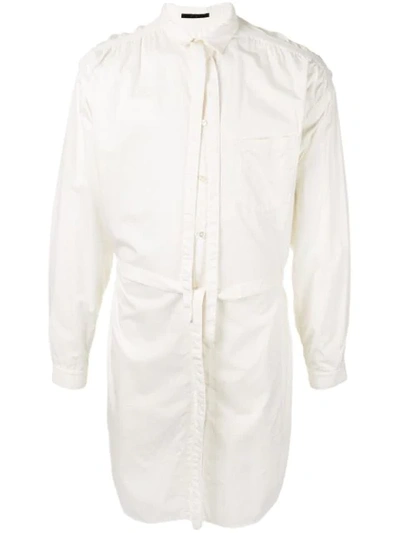 The Viridi-anne Tie Neck Button-up Shirt In White