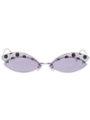 Fendi Defender Sunglasses In F07yc-lilac+ Palladium