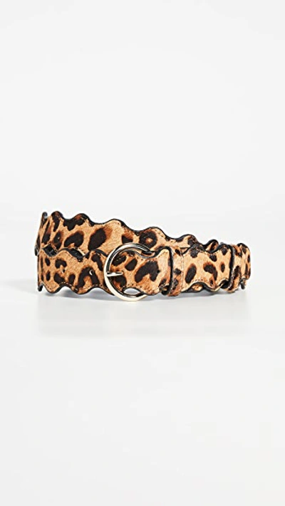 Loeffler Randall Blythe Leopard-print Calf Hair Belt In Leopard Print