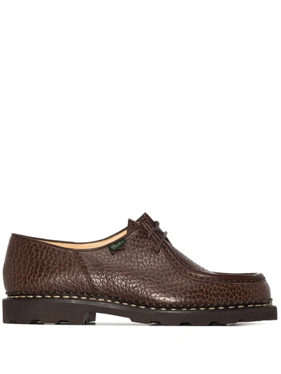 Paraboot Michael Grain Lace-up Shoes In Brown