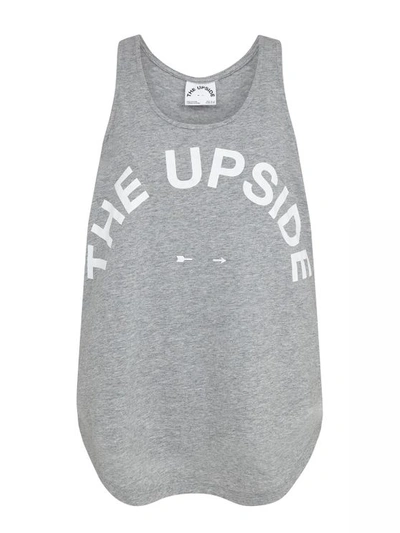 The Upside Hey Sunshine Printed Cotton-jersey T-shirt In Grey