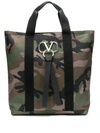 Valentino Garavani Garavani Camouflage Tote Bag In Green