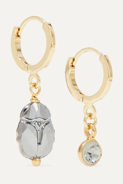 Isabel Marant Vedette Gold And Silver-tone And Crystal Earrings