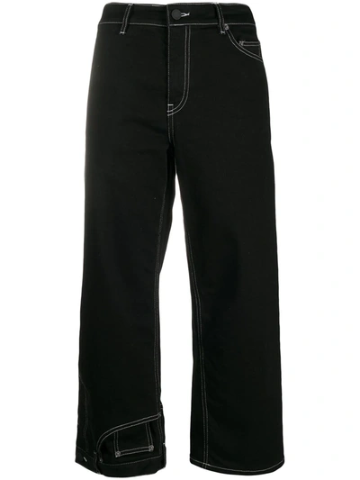 Monse Deconstructed Mid-rise Straight-leg Jeans In Black