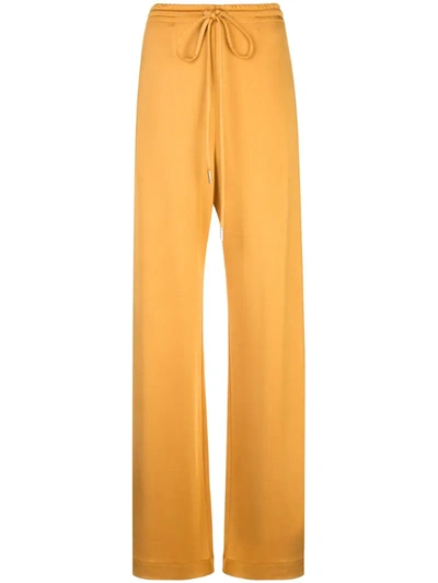 Monse High-waisted Wide Leg Trousers In Yellow