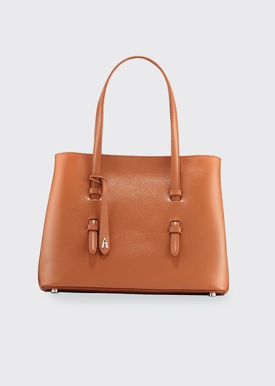 Alaïa Mina Vienne Small Lux Tote Bag In Brown