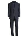 Canali Impeccabile High Performance Fabric Classic-fit Wool Plaid Suit In Blue
