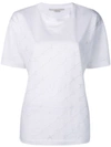 Stella Mccartney Logo Perforated T-shirt In White