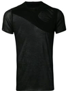 Rick Owens Semi-transparentes T-shirt In Black