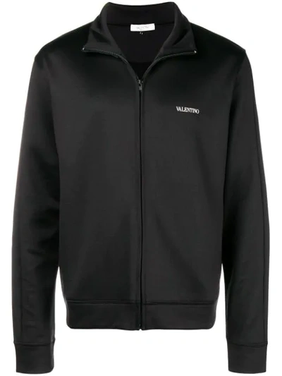 Valentino Zip Front Sports Jacket In Black