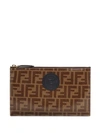 Fendi Medium Ffreedom Envelope Clutch In Brown