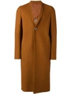 Rick Owens Larry Moreau Single-breasted Wool-blend Coat In Camel