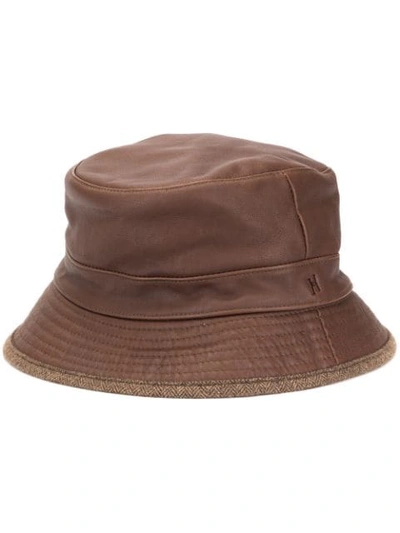 Hermes Motsch Bucket Hat In Brown