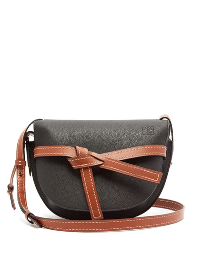 Loewe Gate Small Grained-leather Cross-body Bag In Black