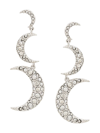 Isabel Marant Crescent-moon Crystal-embellished Drop Earrings In Silver