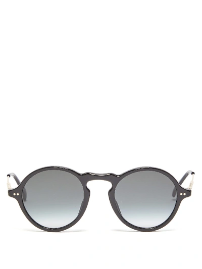 Givenchy Men's Round Plastic & Metal Sunglasses In Black