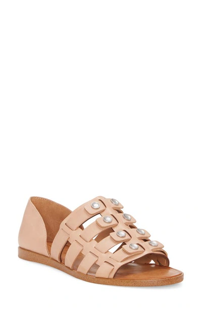 1.state Telle Studded Strappy Sandal In Sandy Leather