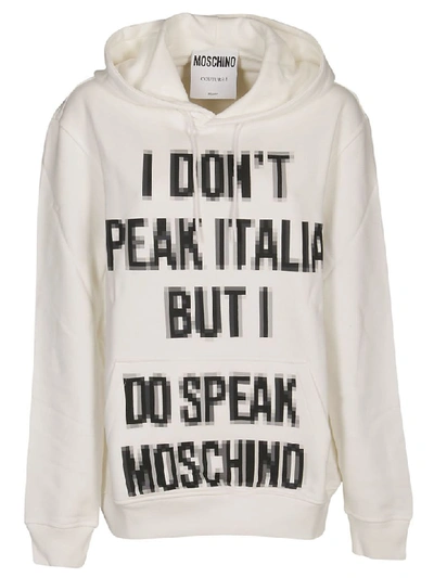 Moschino Printed Sweatshirt In White