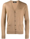 Dsquared2 Slim-fit Cardigan In Brown