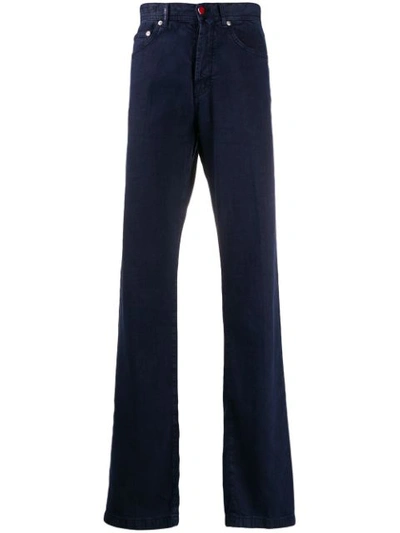 Kiton Straight-leg Trousers In Blue