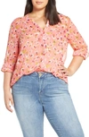 Kut From The Kloth Floral Print Blouse In Blossom Journey Strawberry