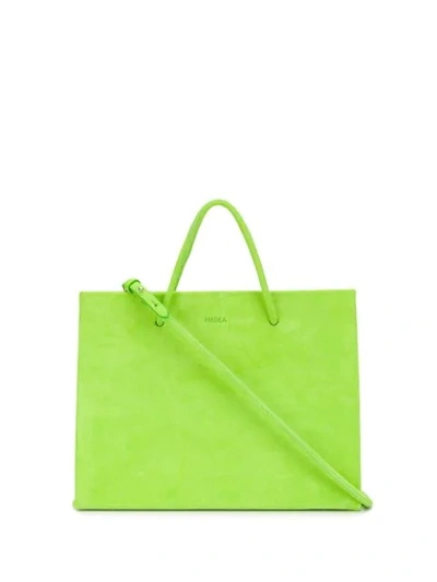 Medea Rectangular Shaped Tote In Green