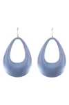 Alexis Bittar Small Tapered Hoop Earrings In Horizon Blue