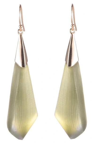 Alexis Bittar Faceted Wire Earrings In Light Sage