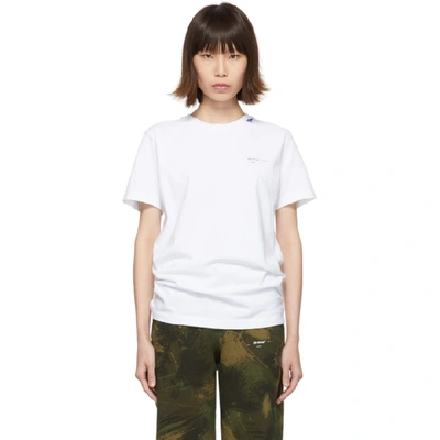 Off-white White Unfinished Slim T-shirt In Wht/silver