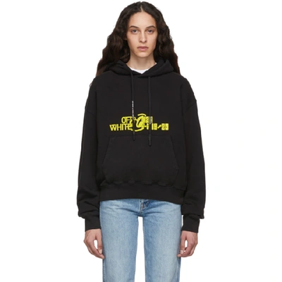 Off-white Black And Yellow Halftone Over Hoodie In Blk/yellow
