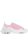 N°21 Satin Chunky Sole Sneakers In Pink