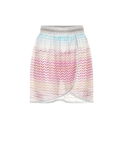 Missoni Crochet Knit Miniskirt In Multicoloured
