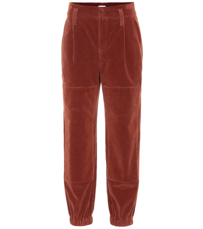 Brunello Cucinelli High-rise Corduroy Pants In Brown