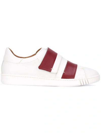 Bally Willet Calf Leather Low-top Sneakers In White/red