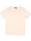 Gucci Oversize T-shirt With  Stamp In 9247 Bianco