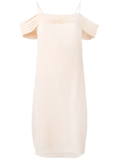 Alexander Wang T Pleated Cold Shoulder Dress In Pink