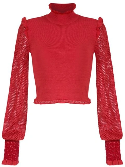 Andrea Bogosian Knitted Top - Red