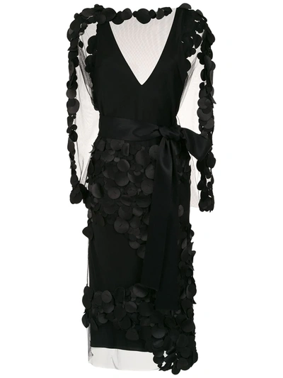 Gloria Coelho Embellished Midi Dress In Black