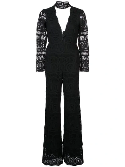 Alexis Onatta Crochet Jumpsuit In Black
